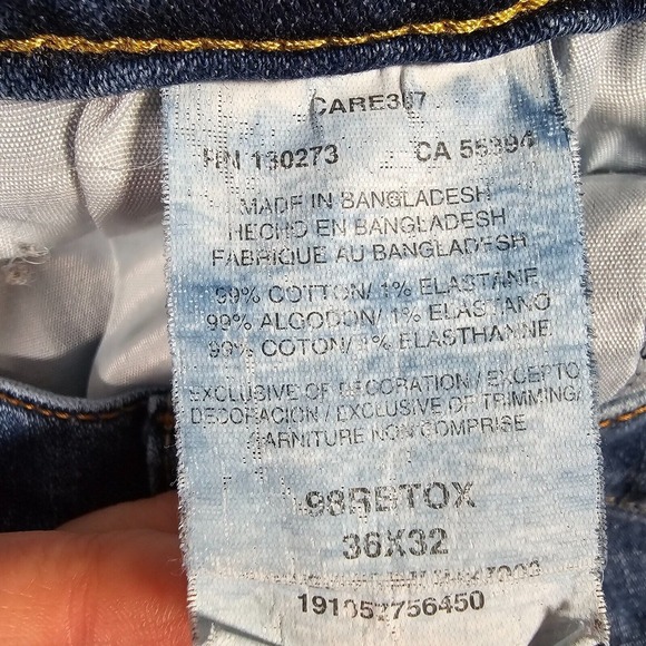 Wrangler Mens Bootcut Jeans 36x32 [Fits 34x31] Blue Relax Workwear Western Rodeo - Picture 11 of 16